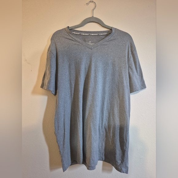 Head Gray Short Sleeve V-Neck Tee - Picture 1 of 4